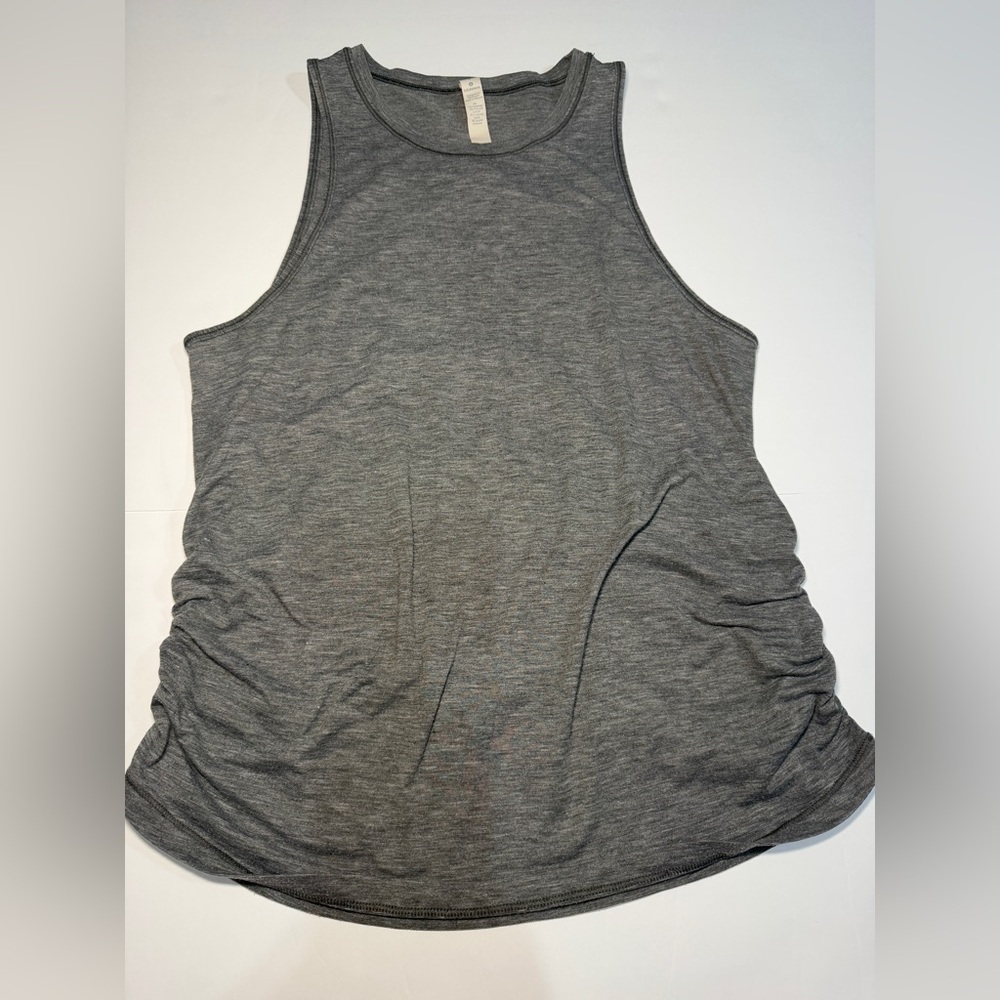 lululemon athletica Gray Sleeveless Ruched Tank